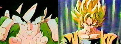 Goku and Paikuhan Clasp Hands/Goku goes SSJ