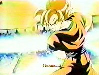 Goku Charging up a Kamehameha